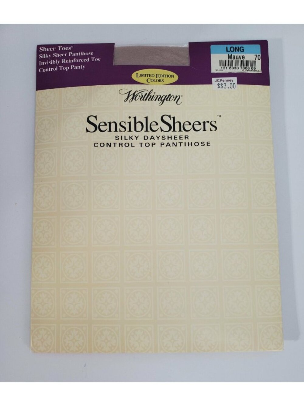 (A1137) Sensible Sheers Silky Daysheer Control Top Mauve Long Pantihose